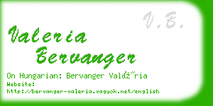 valeria bervanger business card